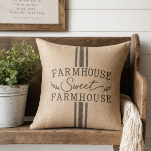 Rustic Farmhouse Accent Pillow