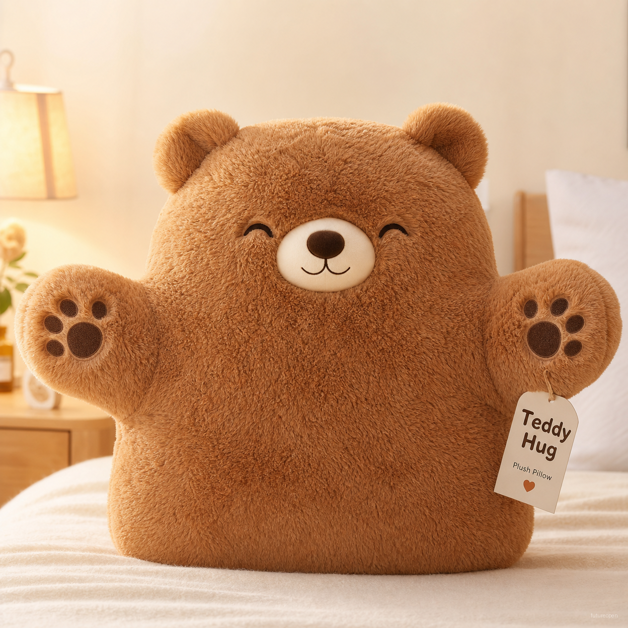 Teddy Hug Plush Pillow